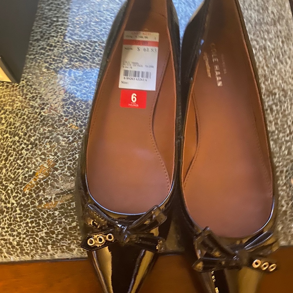 Brand New Cole Haan Black Patent Leather Shoes